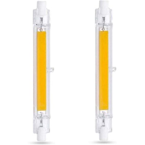 Lampadina LED R7S 118mm 10W Bianco caldo 3000K, 1000LM, equivalente a lampada alogena R7S J118 80W 100W, non dimmerabile, lampadina LED COB sottile R7S 118mm per applique/lampada da terra, confezione 