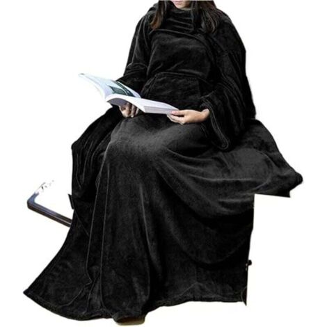 EHEYCIGA Felpa Coperta Con Cappuccio Gigante, Coperta Indossabile Calda E Morbida, Blanket Hoodie Adatta Per Donne, Uomini, Adulti, Adolescenti, 92x150cm, Grigio Scuro - Foto 4