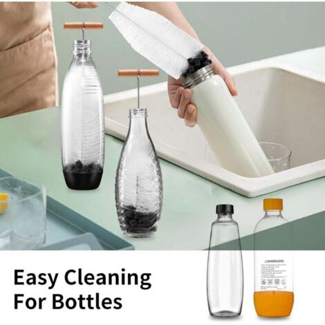 LEBEXY Lot De 2 Goupillons Pour Bouteilles En Verre SodaStream