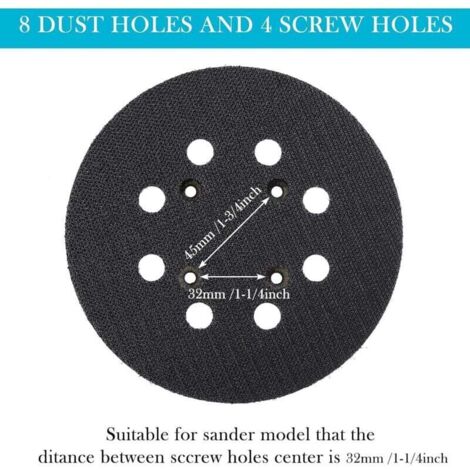 Plaque De Ponçage De 6 Pouces, Crochet Moyen Et Boucle Multi-trous Plaque De Meulage De Secours Rouge Pour Bosch GET75-6 Les Touristes-Mode Ponceuse Orbitale Aléatoire 1PC