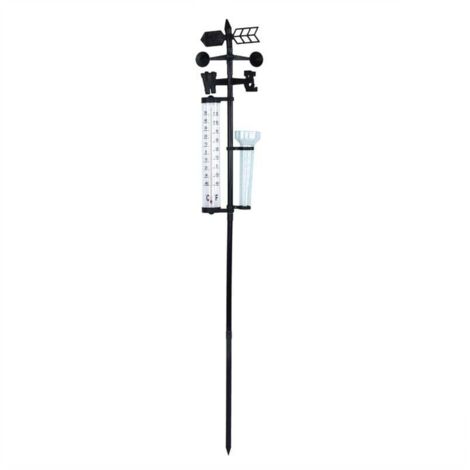 Station Météo 3 en 1 Thermomètre Extérieur Pluviomètre et Anémomètre Jardin