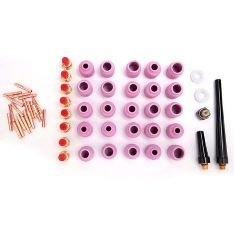 Lot 10 Capuchons Soudage TIG – Compatibles WP-9/20/25 (41V24L, 41V24, 41V35, 41V33) – Cuivre & Plastique