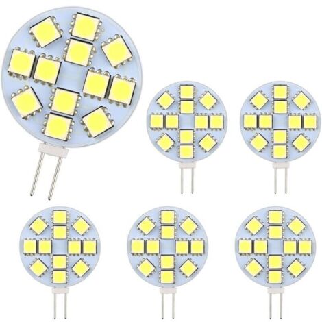 Confezione da 10 lampadine LED G4 DC 12V non dimmerabili, bianco 6000K ...
