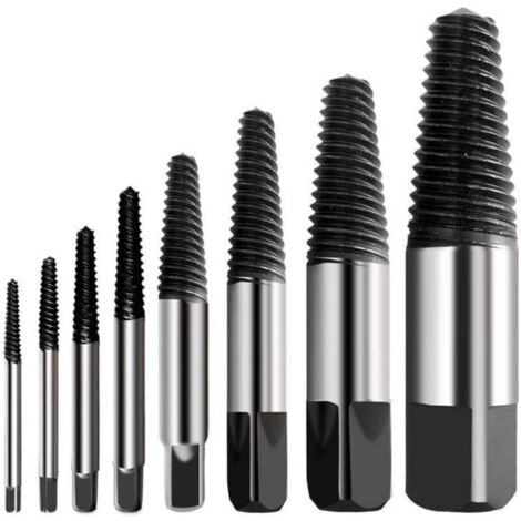 Questo kit multifunzionale di estrattori per viti in acciaio inossidabile è realizzato in acciaio inossidabile ad alta durezza ed è adatto per rimuovere viti danneggiate. (Kit da 8 pezzi)
