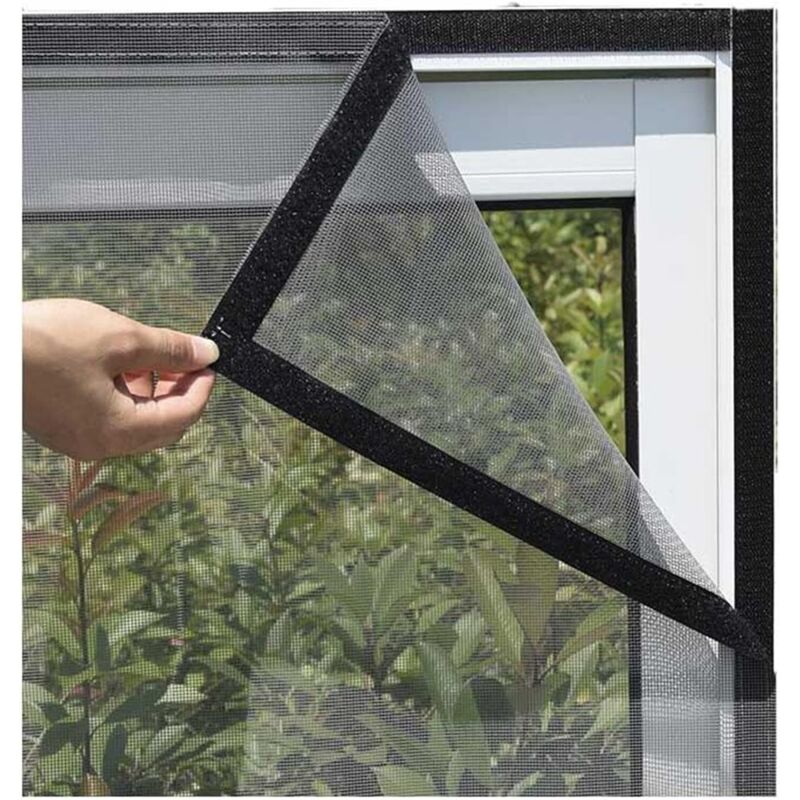 Malla De Protección Para Ventanas Con Cremallera - Mosquitera Autoadhesiva Para Gatos - Cortable A Medida - Transparente