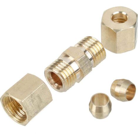 Messing-Rohrverbindung Gerade – 6 Mm Auf 4 Mm, Vernickelt, Für Druckluft & Vakuum