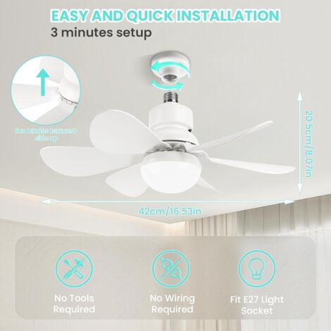 Ventilatore Da Soffitto A LED Invisibile Lampada Da Soffitto Moderna Regolabile Con Illuminazione Camera Da Letto Dimmerabile Lampada Da Soggiorno Telecomando Silenzioso Camera Per Bambini,Marrone