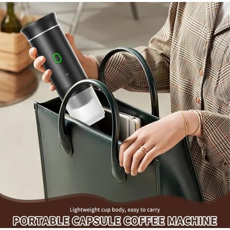 Macchina Caffè Portatile Capsule Macchina Caffè Espresso Portatile - Elettrica 3in1 Per Auto E Viaggi Macina Caffe' Elettrico - 2