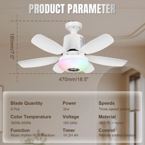 recinto Luna prendere ventilatore a soffitto in legno con luce Parassita compens