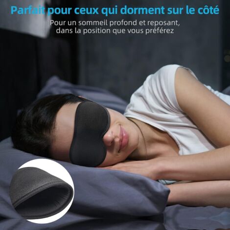 Masque de sommeil 3D, bloque la lumière, masque de sommeil pour les yeux, sommeil doux, masque
