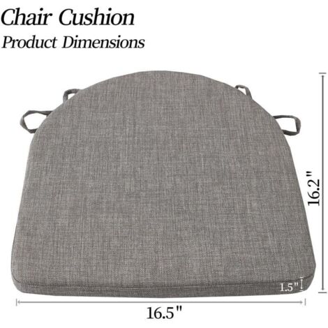 Coussin de siège de chaise de salle à manger imperméable, coussin de chaise en forme de U, coussin de chaise antidérapant pour la maison, le patio, l' extérieur et l'intérieur (45x45x5cm,Pourpre