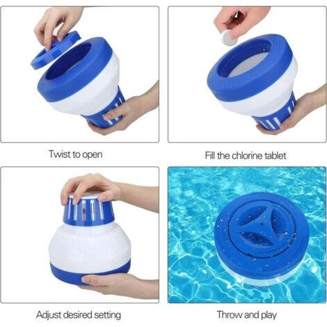 Grand diffuseur de chlore flottant de 18 cm, adapté aux piscines, idéal ...