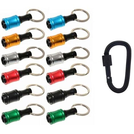 5 Portapunte Esagonali A Sgancio Rapido 1/4" In Alluminio Colorati, Con Adattatore Per Cricchetto E Barra Di Estensione