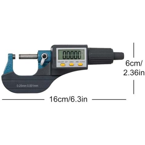 Pied à coulisse numérique de 15,2 cm avec grand écran LCD, micromètre