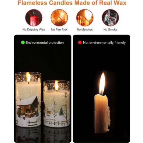 6 Bougies LED Flamme Vacillante – Bougies Électriques Sans Flamme Pour Noël Pâques Mariage Anniversaire – Blanc