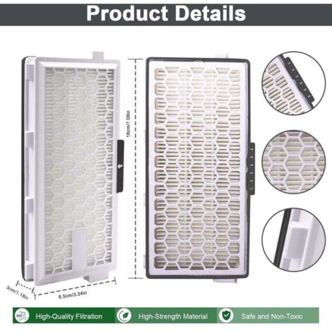Lot 3 Filtres Air Clean Plus 50 Compatible Miele S4 S5 S6 S8 Complete C2 C3 - HEPA SF-HA 50