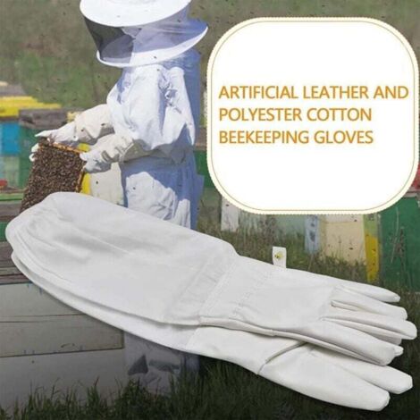 1 paire de gants d'apiculture - Gants d'apiculture respirants en maille durable - Protection de sécurité - Matériau en maille respirante - Accessoire