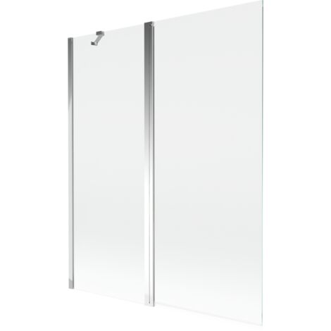 Mexen Mist paravento doccia a 2 ante 140 x 150 cm, trasparente, cromo - 8A9-140-011-01-00
