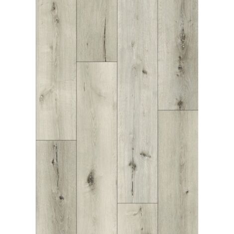 Mexen Silver Lake campione di pannelli in vinile 1240 x 182 mm SPC 6,5 mm, sottostrato IXPE 1,5 mm, 4 V-Fuga, Rovere - F1034-S