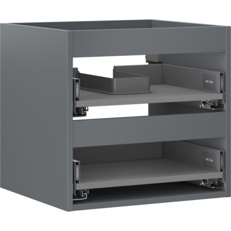 Mexen Box-A corpo del mobile lavabo 50 cm, 2 cassetti, grafite opaco - 91AX0-0500-470-2-66 (1/5)