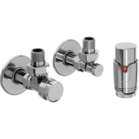 Mexen G00 set termostatico angolare con copertura R, cromo - W901-900-904-01