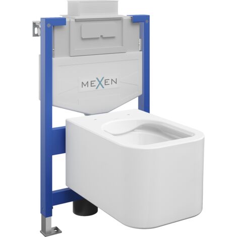 Mexen set WC a scomparsa telaio Fenix XS-U con vaso WC Elis, bianco lucido - 6853391XX00