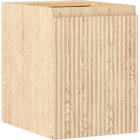 Mexen Rivel mobiletto da bagno sottolavabo 35 cm, 1 porta, scanalato, rovere - 91A21-03547-1-BF81 (1/5)