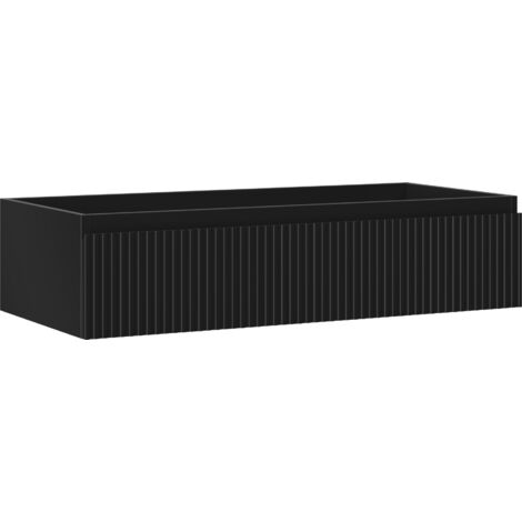 Mexen Rivel mobile da bagno sottolavabo 100 cm, 1 cassetto, scanalato, nero opaco - 91A20-10023-1-BF71
