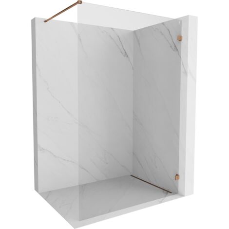 Parete doccia Mexen Lunar Walk-in destra 50 x 200 cm, trasparente 8 mm, oro rosa - 830-050-000-60-00-P (1/5)