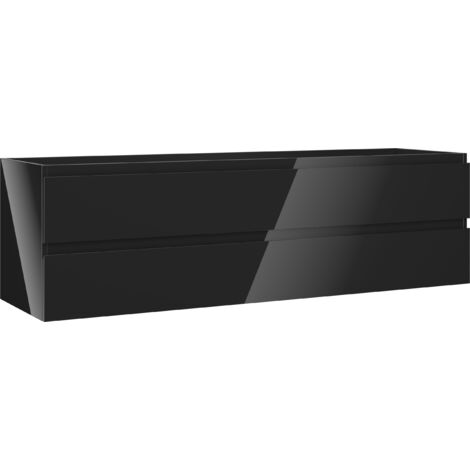 Mexen Orio mobile bagno sottolavabo 160 cm, 2 cassetti, nero lucido - 91A10-16047-2-BFF70