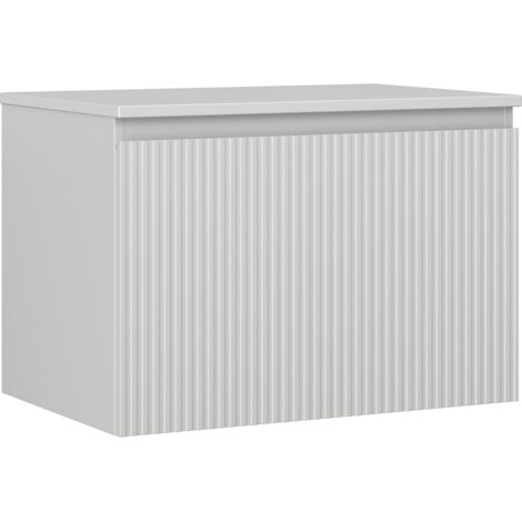 Mexen Rivel mobile da bagno sottolavabo 70 cm con piano, 1 cassetto, scanalato, grigio opaco - 91A20-07047-1-BFC62