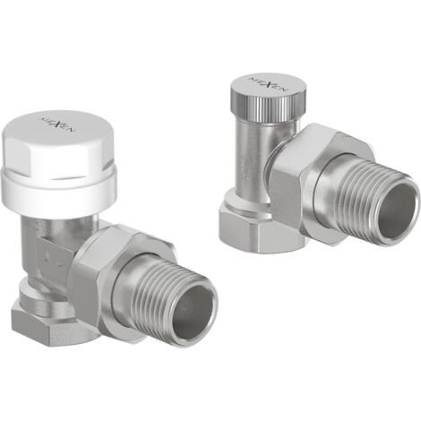 Mexen Uni-Term valvole per radiatore ad angolo, nichel - W913-012-01
