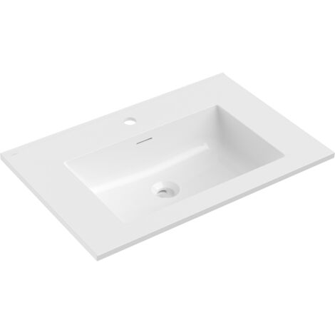 Mexen Otis lavabo a incasso nel piano 71 x 46,5 cm, bianco lucido - 25187000
