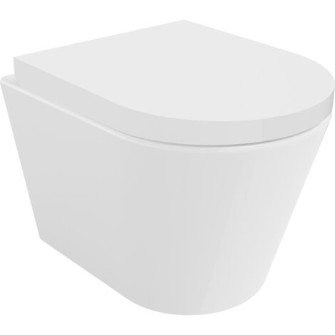 Mexen Rico wc sospeso senza bordi Rimless Tornado con sedile a chiusura rallentata, duroplast, bianco lucido - 30720200T (1/5)