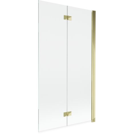 Mexen Mist paravento per doccia a 2 ante destro 100 x 150 cm, trasparente, dorato - 8A9-100-002-50-00-P (1/5)