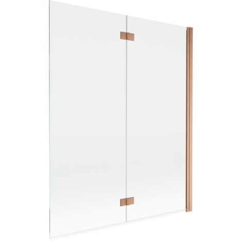 Mexen Mist paratia doccia a 2 ante destra 140 x 150 cm, trasparente, rame spazzolato - 8A9-140-002-65-00-P (1/5)