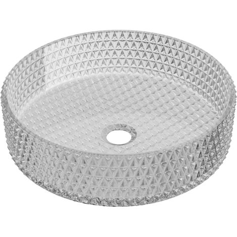 Mexen Aura lavandino da appoggio in vetro 39 x 39 cm, grigio - 24013966