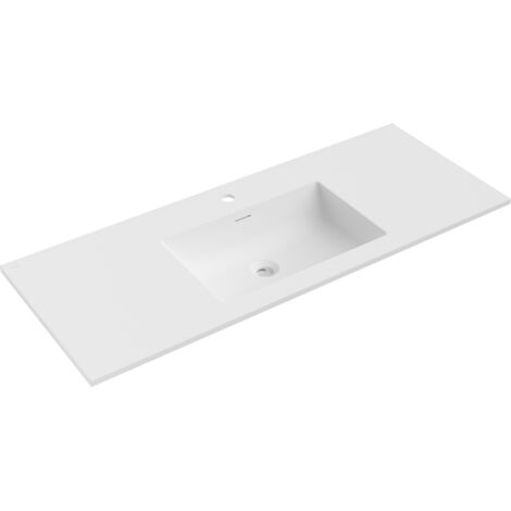 Mexen Otis lavandino da incasso nel piano 121 x 46,5 cm, bianco opaco - 25181201