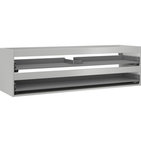 Mexen Box-A corpo del mobile sotto lavabo 160 cm, 2 cassetti, grigio opaco - 91AX0-1600-470-2-62