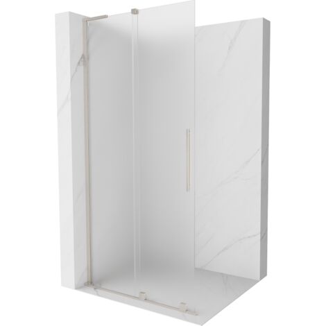 Mexen Velar L parete doccia scorrevole Walk-in 110 x 200 cm, brina 8 mm, nichel spazzolato - 871-110-003-33-97 (1/5)