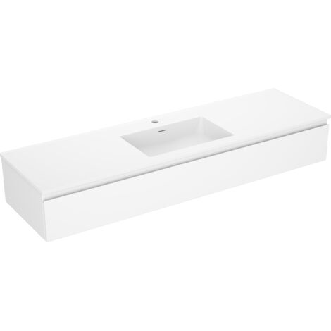 Mexen Orio armadietto da bagno 160 cm con lavabo Otis, 1 cassetto, bianco opaco - 91A10-16023-1-BF01-W18M01 (1/5)