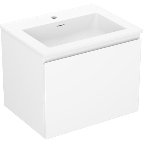 Mexen Orio armadietto da bagno 60 cm con lavabo Otis, 1 cassetto, bianco opaco - 91A10-06047-1-BF01-W18M01 (1/5)