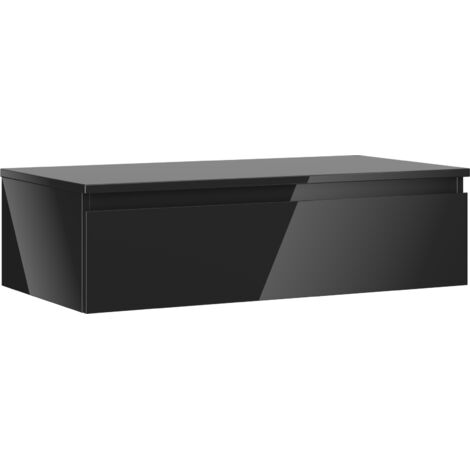 Mexen Orio mobile bagno sottolavello 90 cm con piano, 1 cassetto, nero lucido - 91A10-09023-1-BFC70 (1/5)