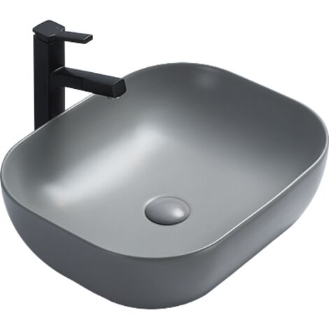 Mexen Rita lavabo da appoggio 45 x 32 cm, grigio chiaro opaco - 21084561