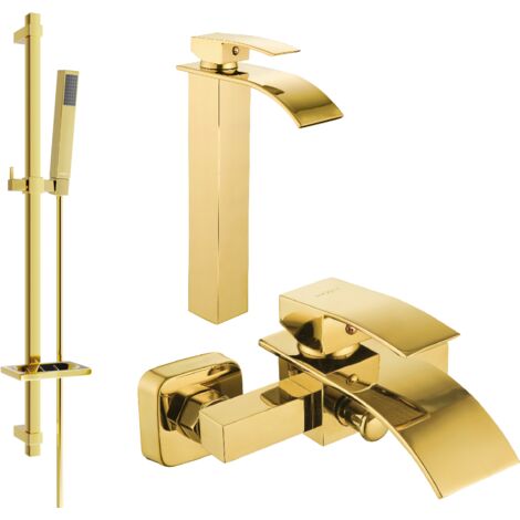 Mexen Aries DQ77 set da bagno, oro - 744813DQ77-50