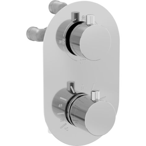 Mexen Kai miscelatore termostatico da bagno-doccia a 3 uscite, cromato - 77602-00