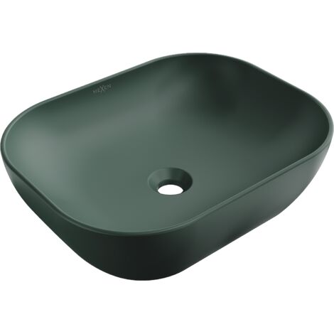 Mexen Rosa lavabo da appoggio 50 x 40 cm, verde scuro opaco - 21095047