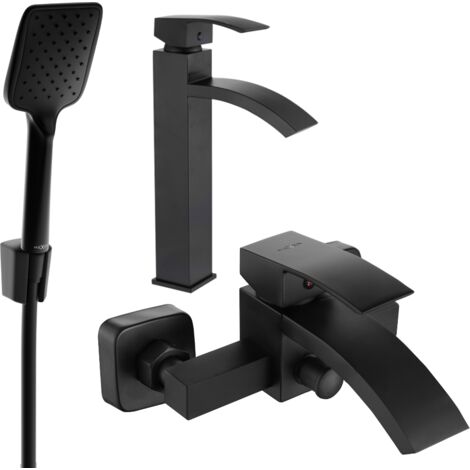 Mexen Libra R62 set vasca da bagno, nero - 745113R62-70 (1/4)