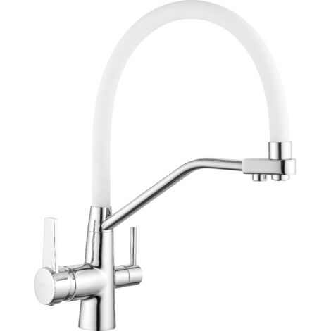 Mexen Duo rubinetto cucina, cromo/bianco - 671701-02 (1/2)