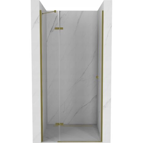 Mexen Roma porta doccia a battente 110 cm, trasparente, oro - 854-110-000-50-00